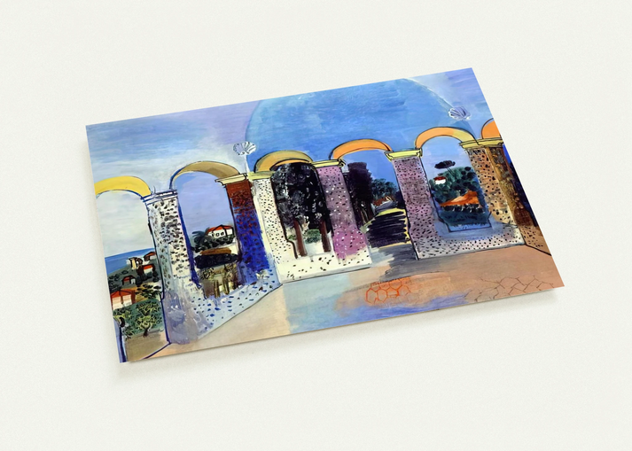ARCADES AT VALLAURIS 1927 By Raoul Dufy Pack of 10 Post Cards | Raoul Dufy Post Cards | A6 (10.5 x 14.8 cm) - 4.1 x 5.8 inches