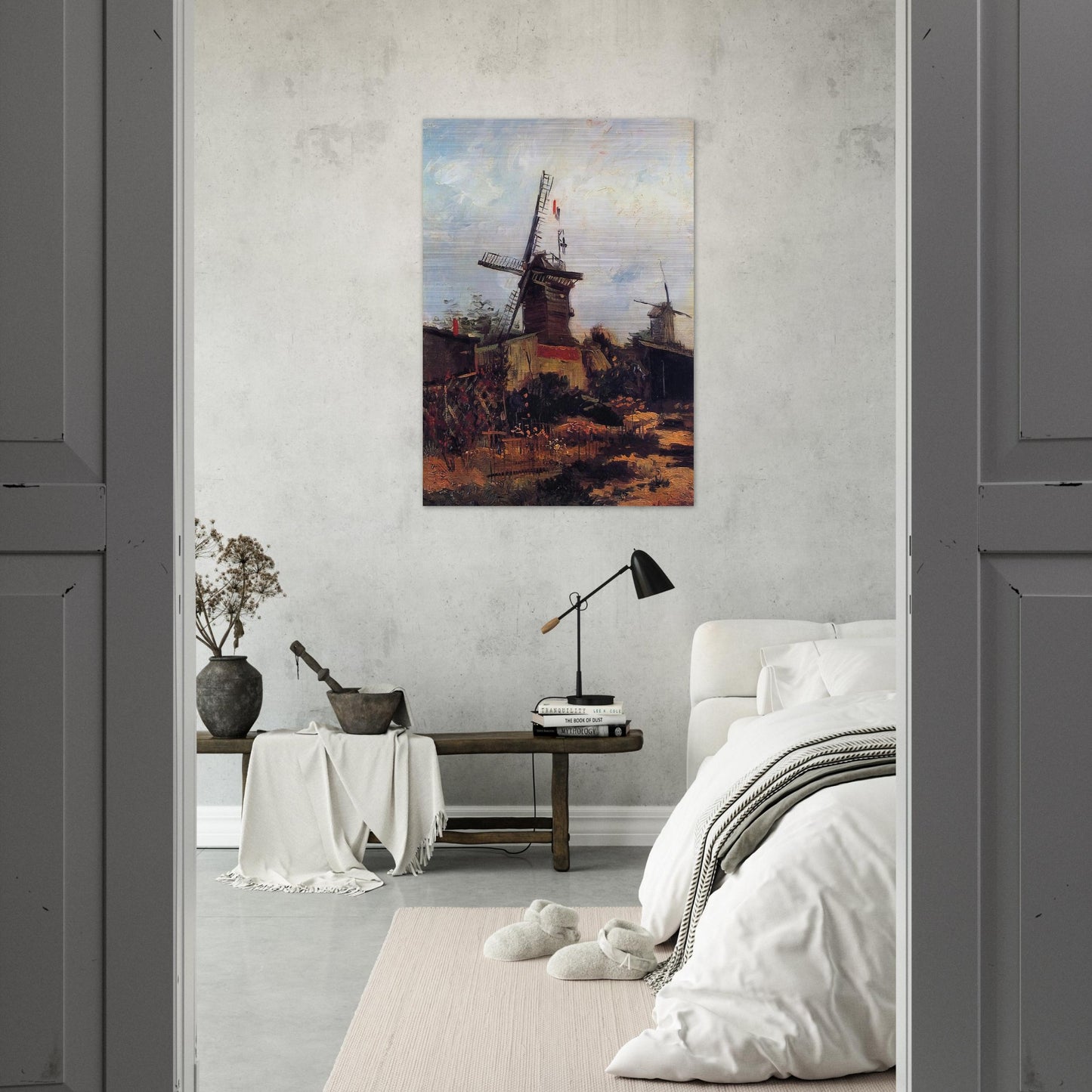 The Mill of Blute End - Vincent van Gogh Brushed Aluminum Print - 70x100 cm / 28x40 inches | Vincent van Gogh Aluminum Print | Vincent van Gogh Prints