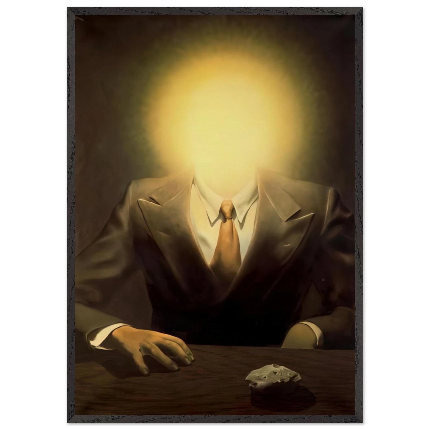 THE PLEASURE PRINCIPLE PORTRAIT OF EDWARD JAMES 1937 - Rene Magritte Framed Art Print – Black Wooden Frame - Default Title - -Framed Art Print