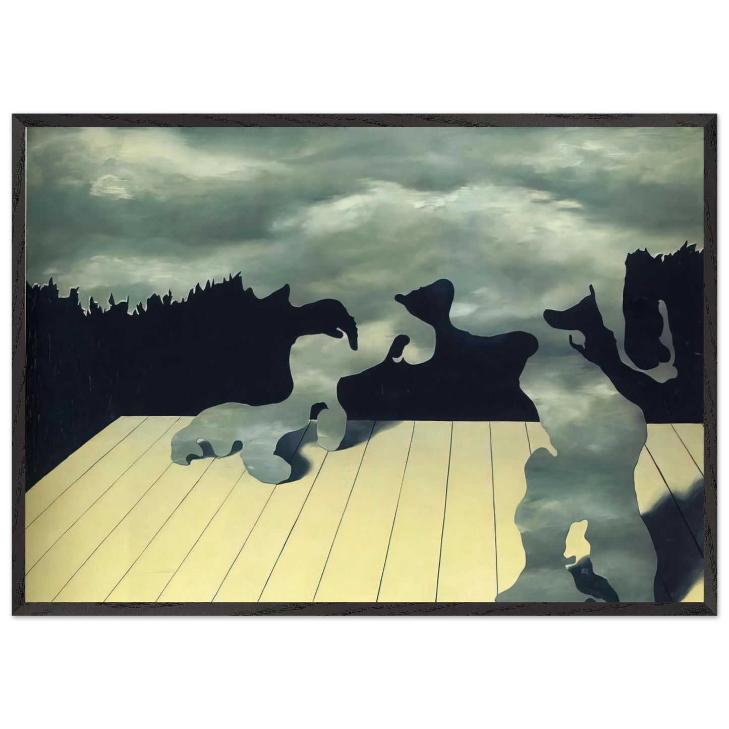 THE MUSCLES OF THE SKY 1927 - Rene Magritte Framed Art Print – Black Wooden Frame - Default Title - -Framed Art Print