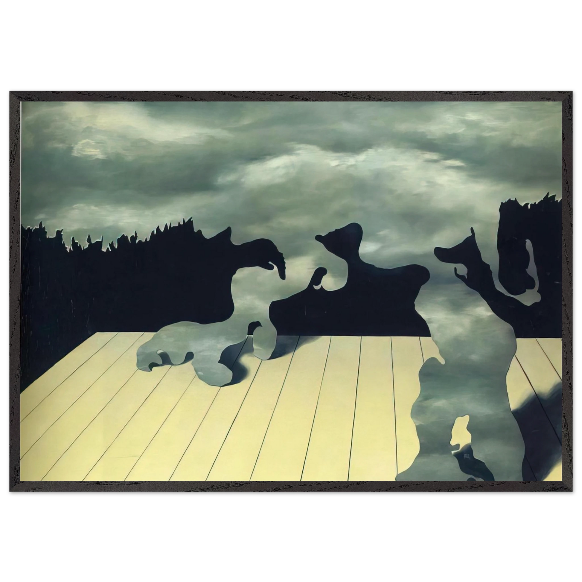 THE MUSCLES OF THE SKY 1927 - Rene Magritte Framed Art Print – Black Wooden Frame - Default Title - -Framed Art Print