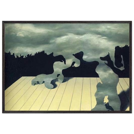 THE MUSCLES OF THE SKY 1927 - Rene Magritte 70x100 cm / 28x40 inches Framed Art Print – Black Wooden Frame