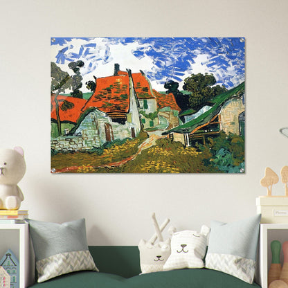 Street in Auvers-sur-Oise - Vincent van Gogh Acrylic Print - 70x100 cm / 28x40″ inches