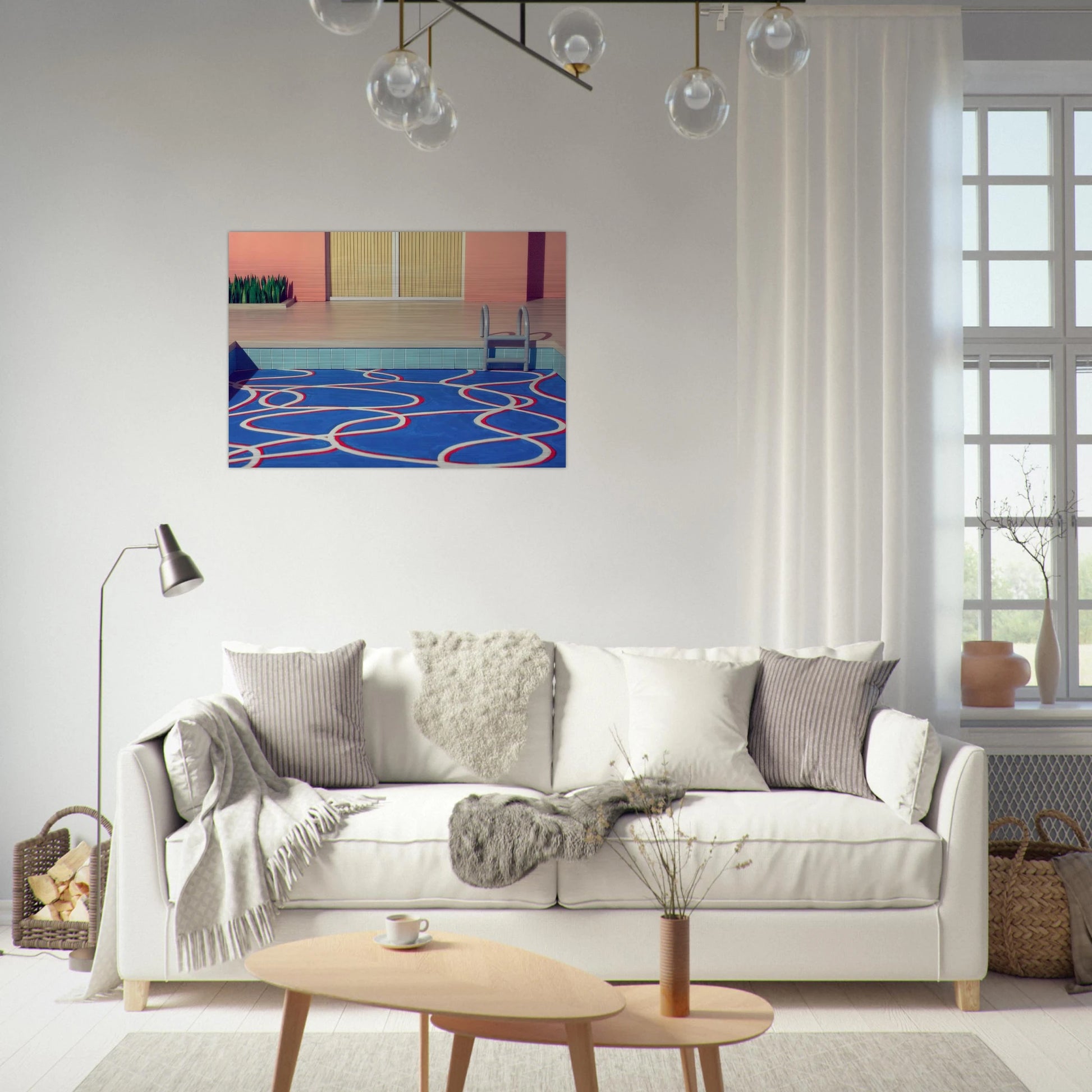 David Hockney - David Hockney Brushed Aluminum Print - 70x100 cm / 28x40 inches | David Hockney Aluminum Print | David Hockney Prints