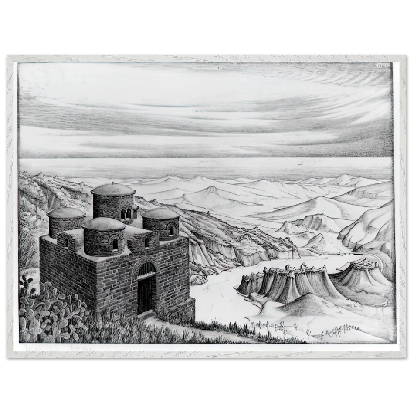 MC Escher - CATTOLICA OF STILO CALABRIA 1930 Wall Art - 30x40 cm / 12x16 inches - Fine Art Poster - -