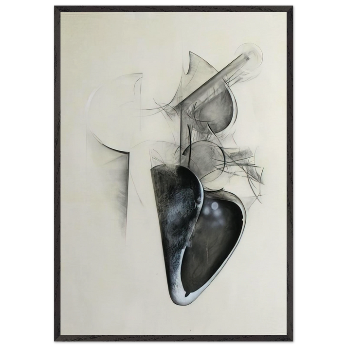 Jay DeFeoBIGUntitled Shoetree series - Jay DeFeo 70x100 cm / 28x40 inches Framed Art Print – Black Wooden Frame