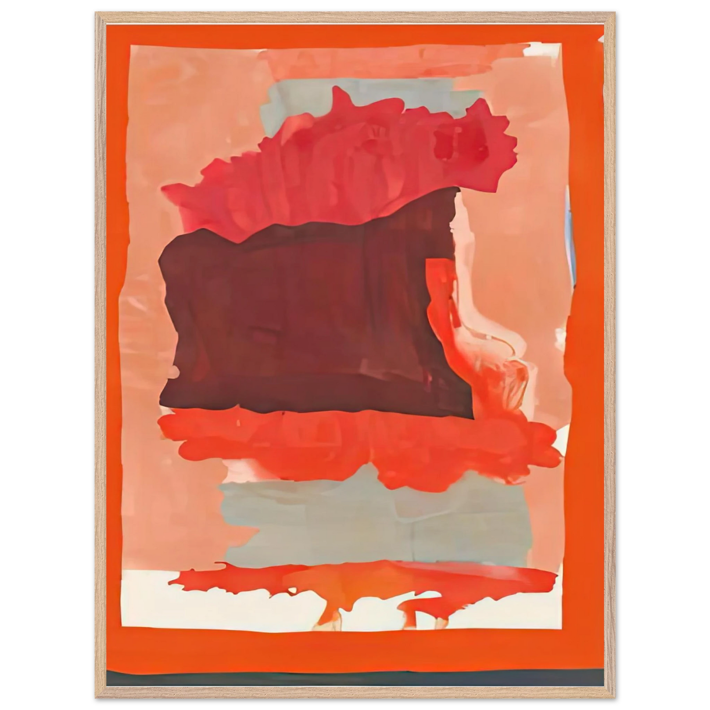 Helen Frankenthaler - Cape Orange, 1964- Wall Art - 21x29.7 cm / 8x12" - Premium Wooden Framed Poster With Fine Art Paper - Black frame
