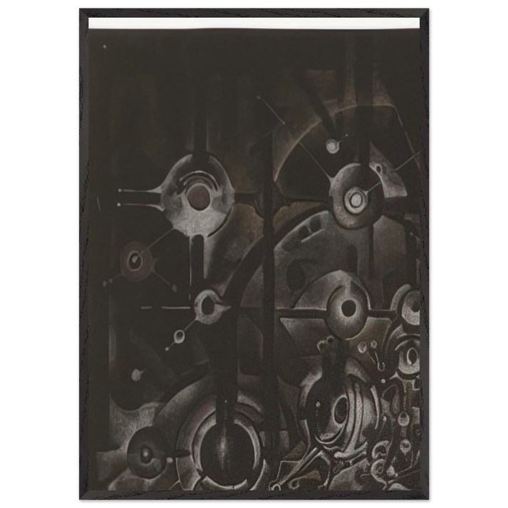 UNTITLED 1998 N1 - Lee Bontecou 70x100 cm / 28x40 inches Framed Art Print – Black Wooden Frame