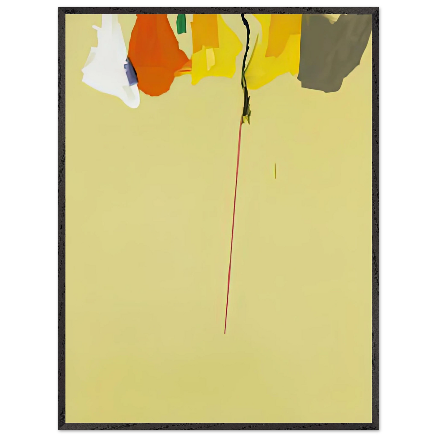 Helen Frankenthaler - Rapunzel, 1974- Wall Art - 60x80 cm / 24x32 inches - Premium Wooden Framed Poster With Fine Art Paper - White frame