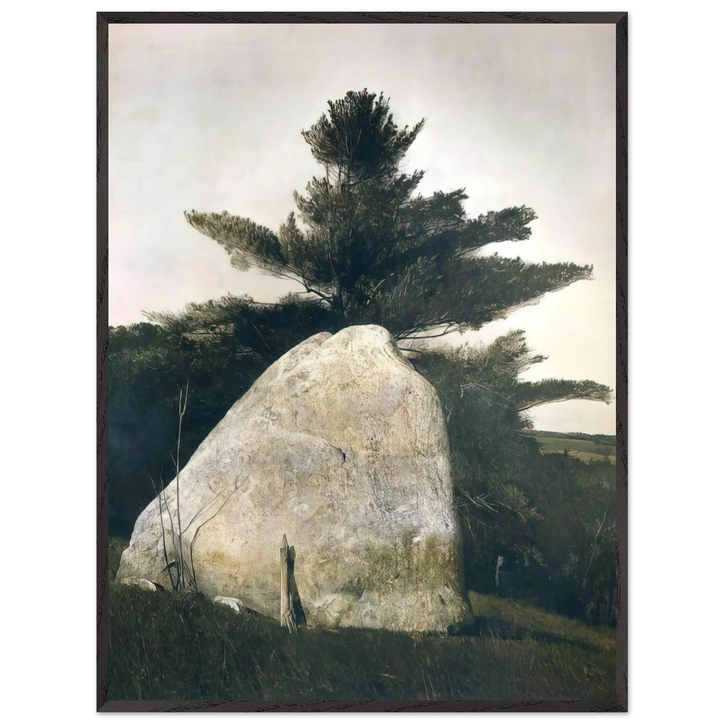 Andrew Wyeth - PENNSYLVANIA LANDSCAPE Wall Art - 30x40 cm / 12x16 inches - Premium Wooden Framed Poster With Fine Art Paper - Wood frame