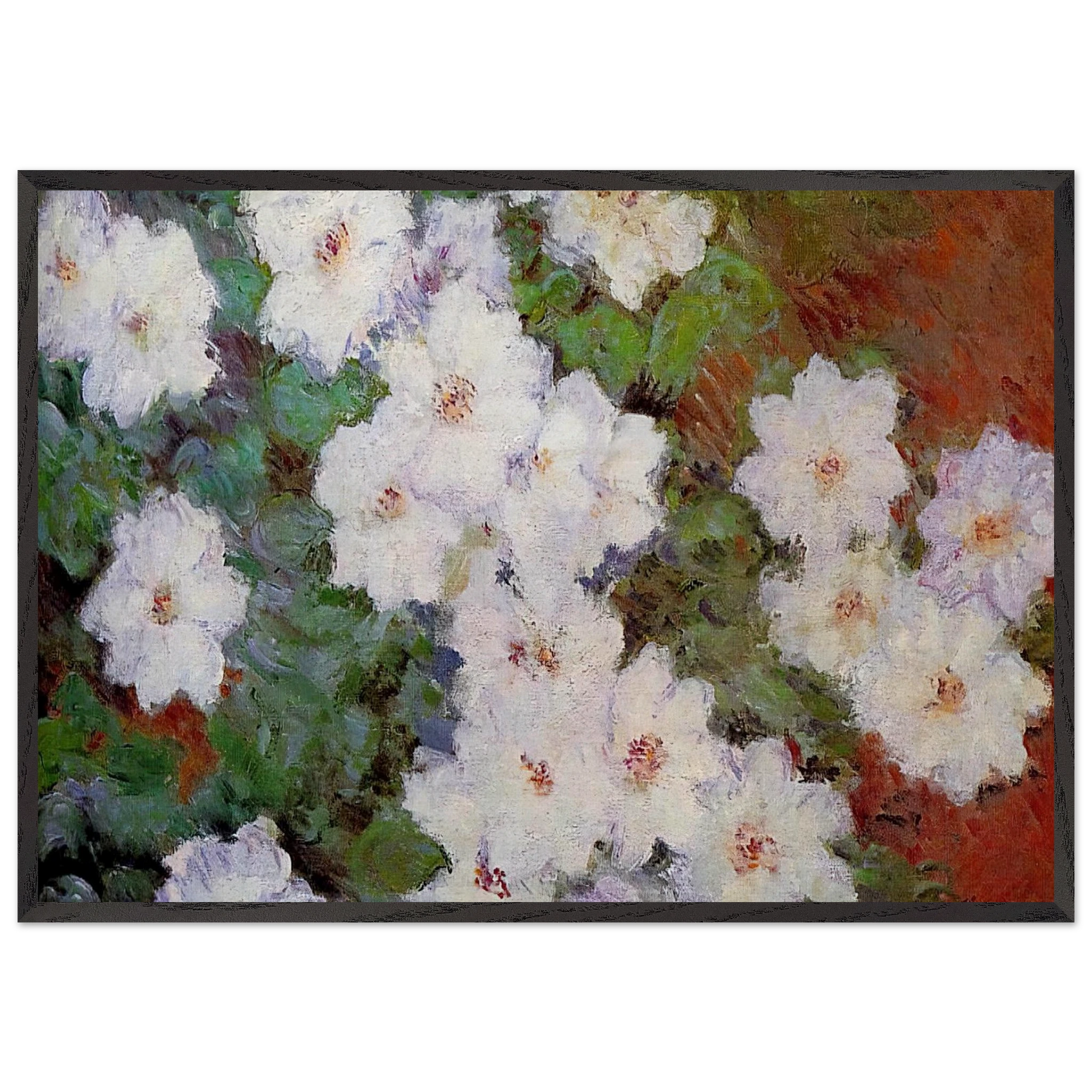 Clematis - claude monet Framed Art Print – Black Wooden Frame - Default Title - -Framed Art Print