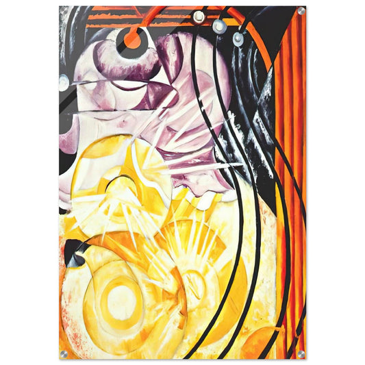 Electric lamp - 1913 - Natalia Goncharova Acrylic Print - 70x100 cm / 28x40″ inches | Natalia Goncharova Wall Art | Natalia Goncharova Prints