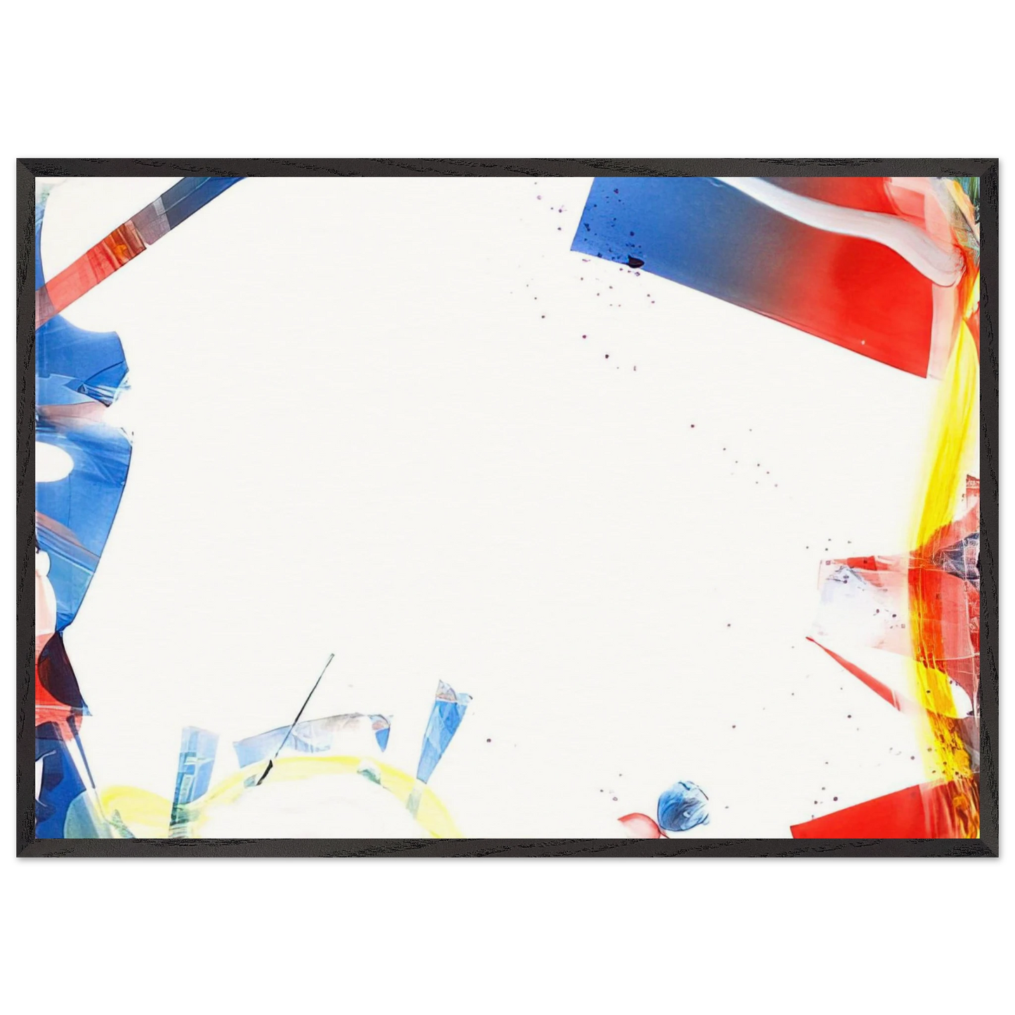 Untitled  SFM66-04  - Sam Francis 70x100 cm / 28x40 inches Framed Art Print – Black Wooden Frame