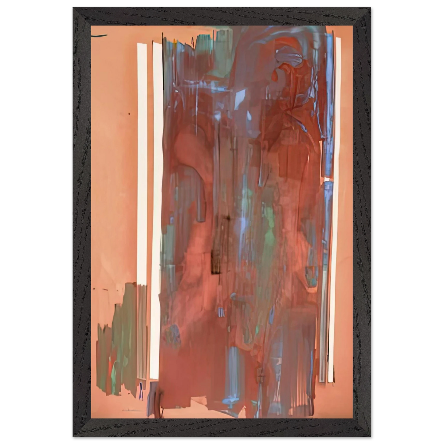 Helen Frankenthaler - Plexus, 1976- Wall Art - 21x29.7 cm / 8x12" - Premium Wooden Framed Poster With Fine Art Paper - Black frame