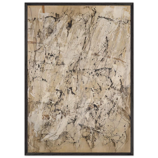 Pittura 12-58 - 1958 - Enrico Castellani Framed Art Print – Black Wooden Frame - Default Title - -Framed Art Print