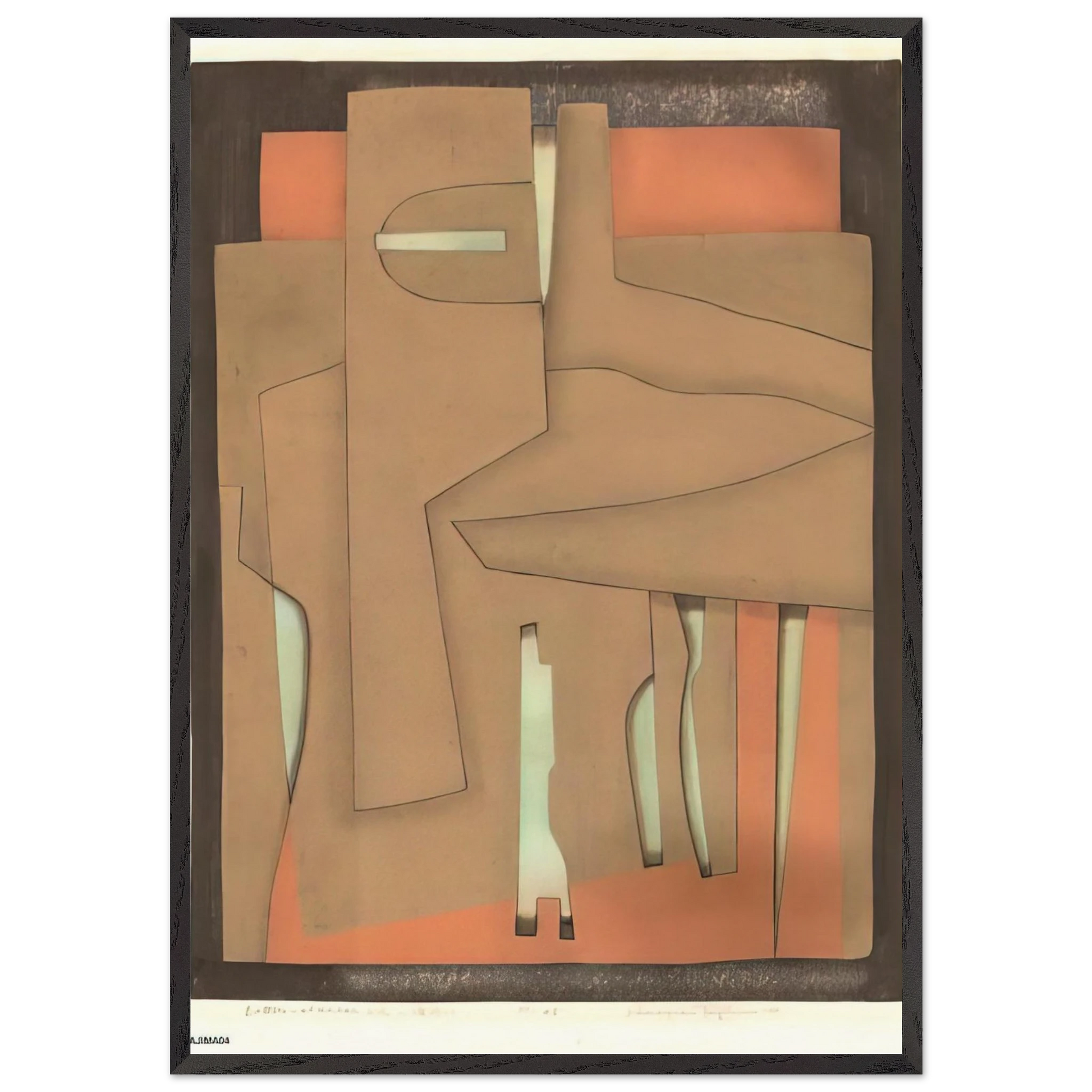 Bottles at the Bar - 1978 - Hiroyuki Tajima Framed Art Print – Black Wooden Frame - Default Title - -Framed Art Print