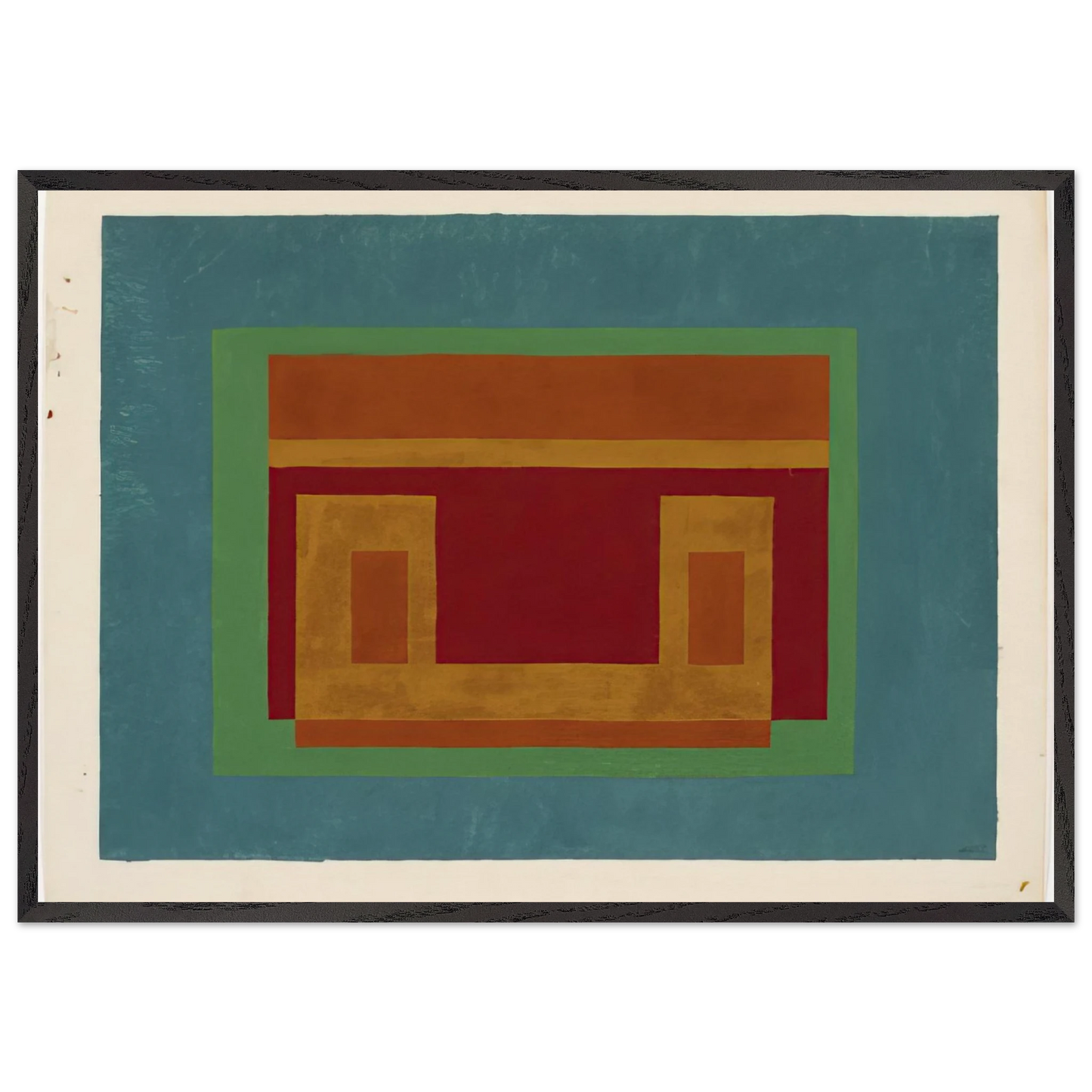 VARIANT ADOBE 1947 - Josef Albers Framed Art Print – Black Wooden Frame - Default Title - -Framed Art Print