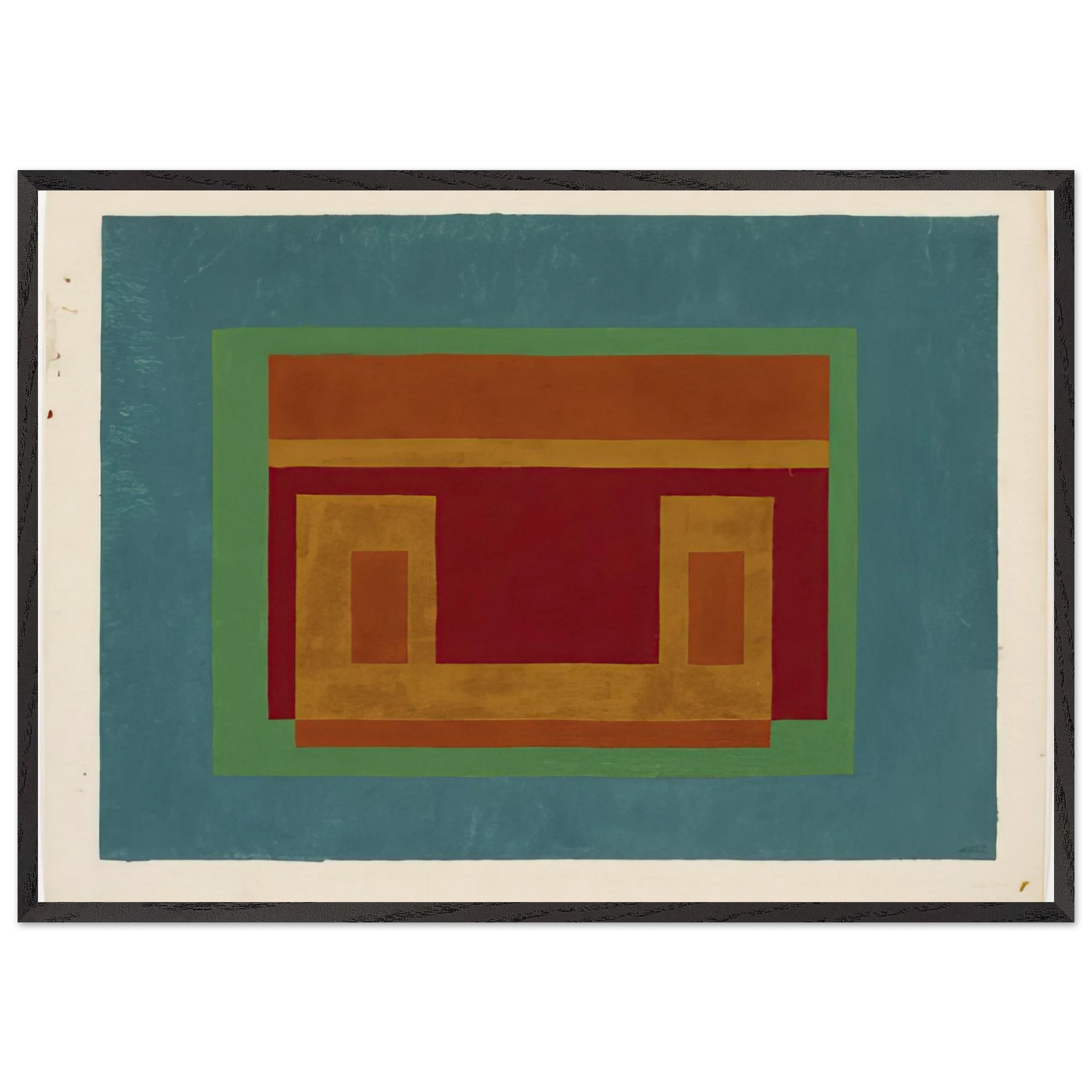 VARIANT ADOBE 1947 - Josef Albers Framed Art Print – Black Wooden Frame - Default Title - -Framed Art Print