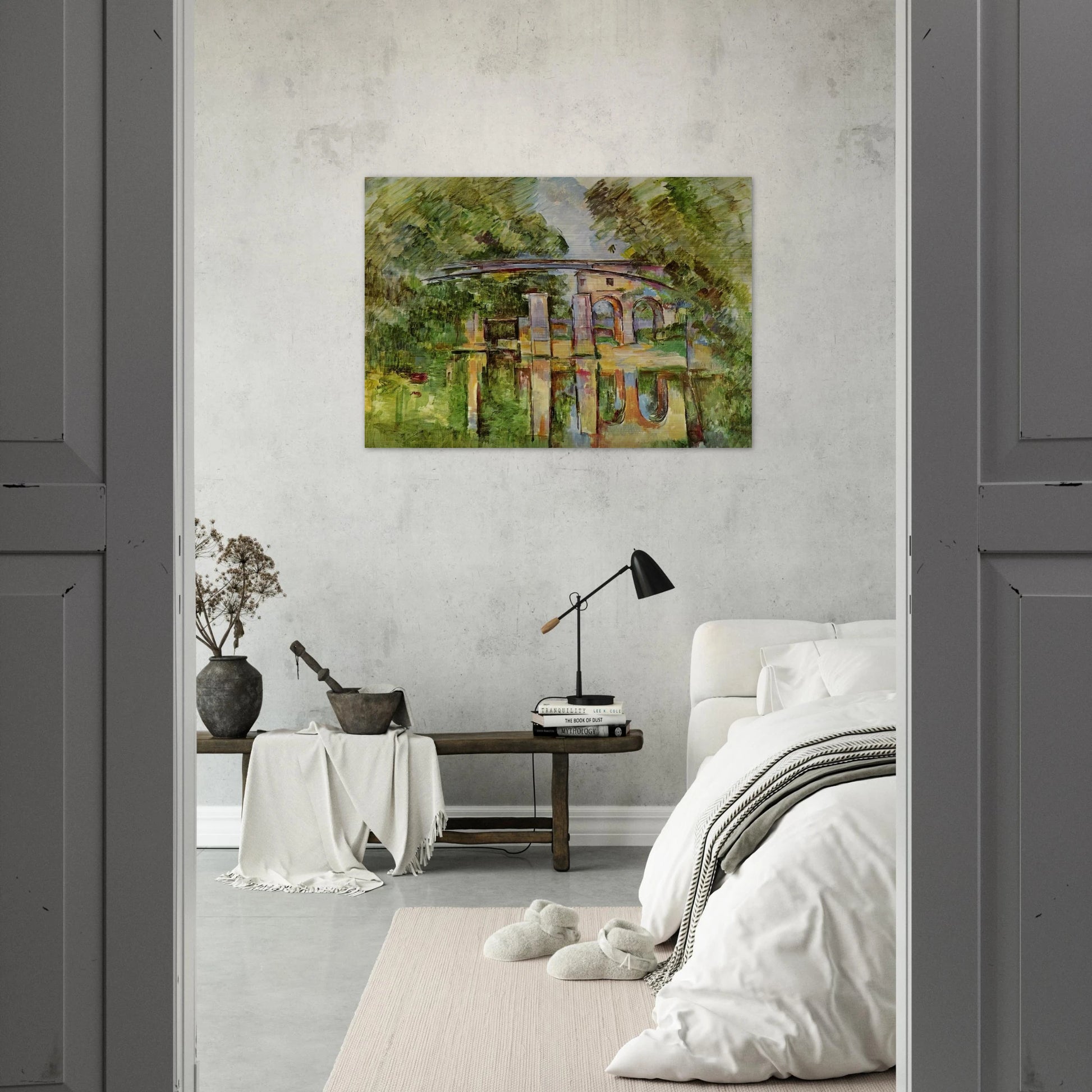 The Aqueduct and Lock - Paul Cézanne Brushed Aluminum Print - 70x100 cm / 28x40 inches | Paul Cézanne Aluminum Print | Paul Cézanne Prints
