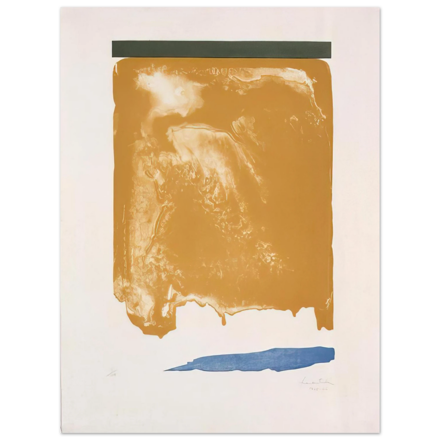Helen Frankenthaler - Persian Garden - 1966 Wall art - A3 (29.7 x 42  cm) - Premium Wooden Framed Poster With Fine Art Paper - Black frame