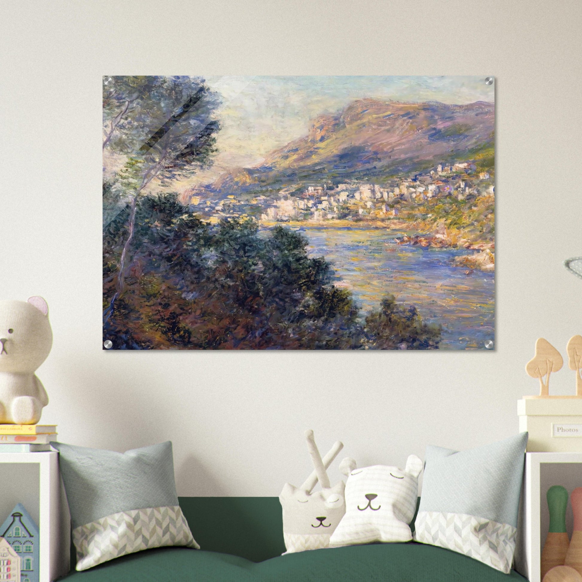 Monte Carlo Seen from Roquebrune - claude monet Acrylic Print - 70x100 cm / 28x40″ inches