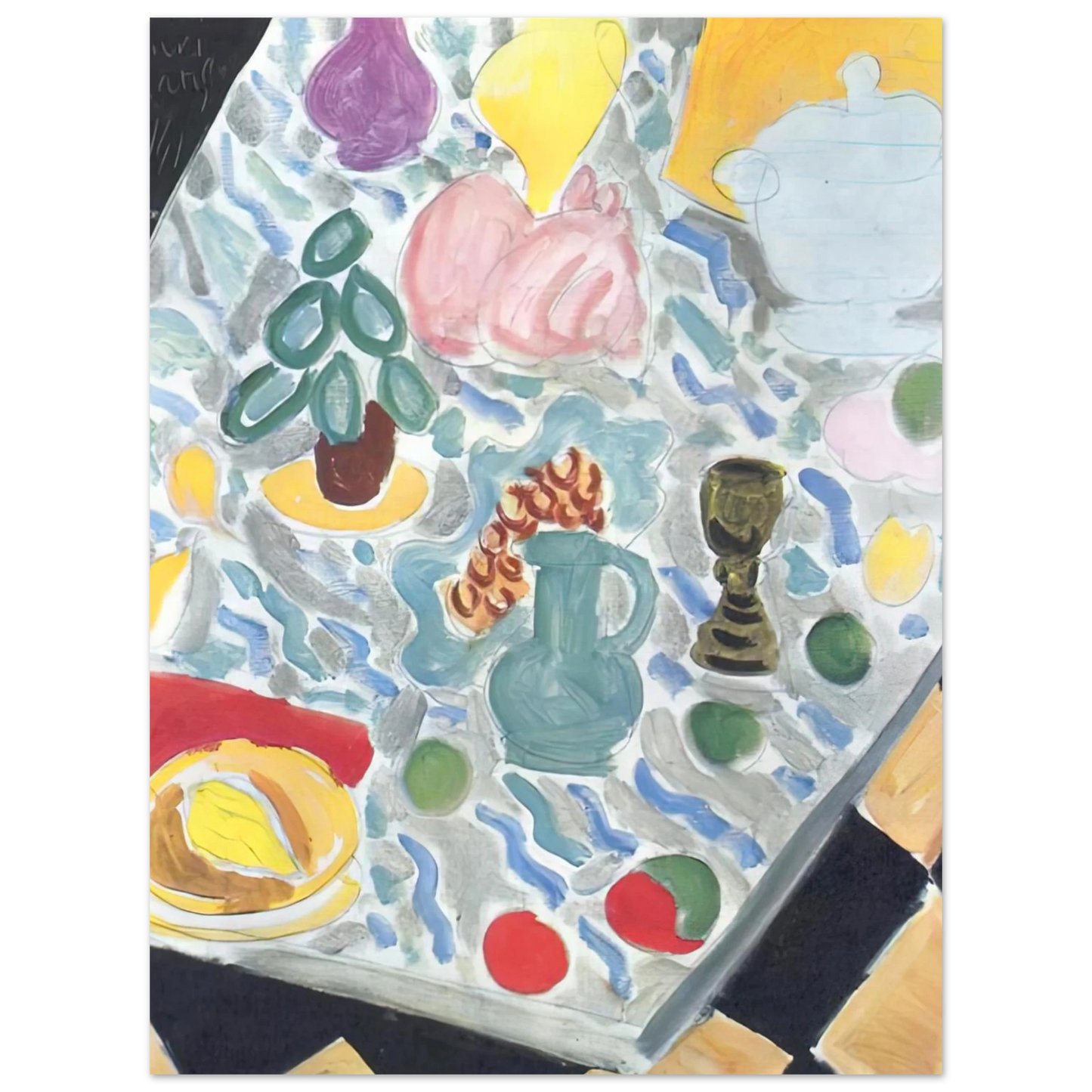 Henri Matisse - STILL LIFE WITH A MARBLE TABLE 1941 Fine Art Poster - Default Title