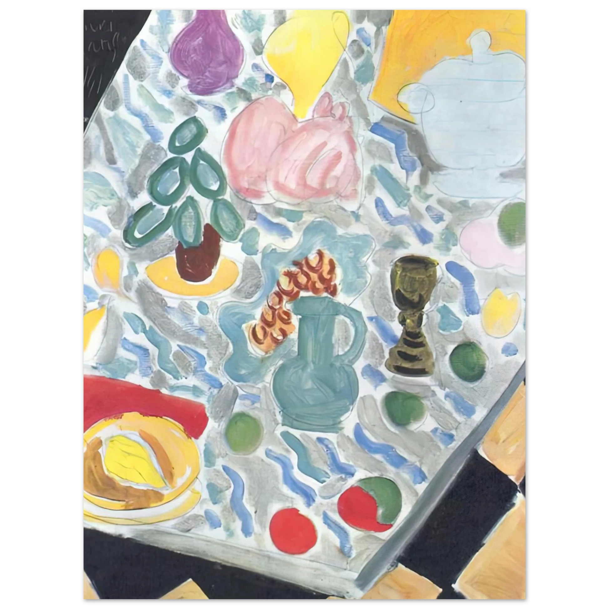 Henri Matisse - STILL LIFE WITH A MARBLE TABLE 1941 Fine Art Poster - Default Title