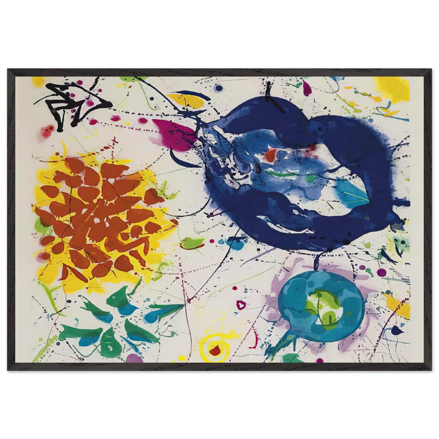 Senza Titolo III - Sam Francis Framed Art Print – Black Wooden Frame - Default Title - -Framed Art Print