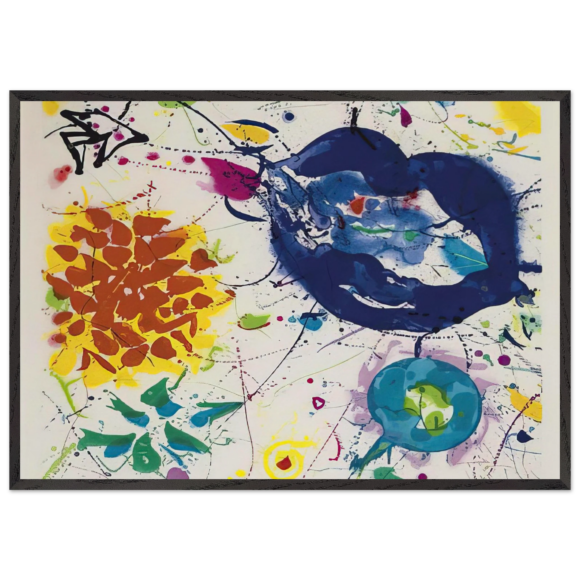 Senza Titolo III - Sam Francis Framed Art Print – Black Wooden Frame - Default Title - -Framed Art Print