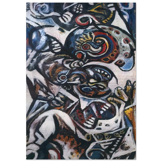 BIRTH - Jackson Pollock Brushed Aluminum Print - 70x100 cm / 28x40 inches | Jackson Pollock Aluminum Print | Jackson Pollock Prints