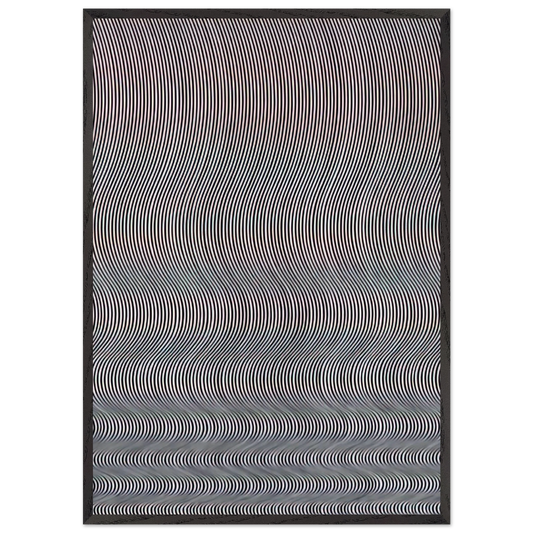 FALL 1963 - Bridget Riley Framed Art Print – Black Wooden Frame - Default Title - -Framed Art Print