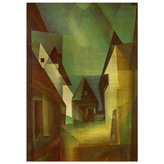 GABERNDORF II 1924 - Lyonel Feininger Brushed Aluminum Print - 70x100 cm / 28x40 inches | Lyonel Feininger Aluminum Print | Lyonel Feininger Prints