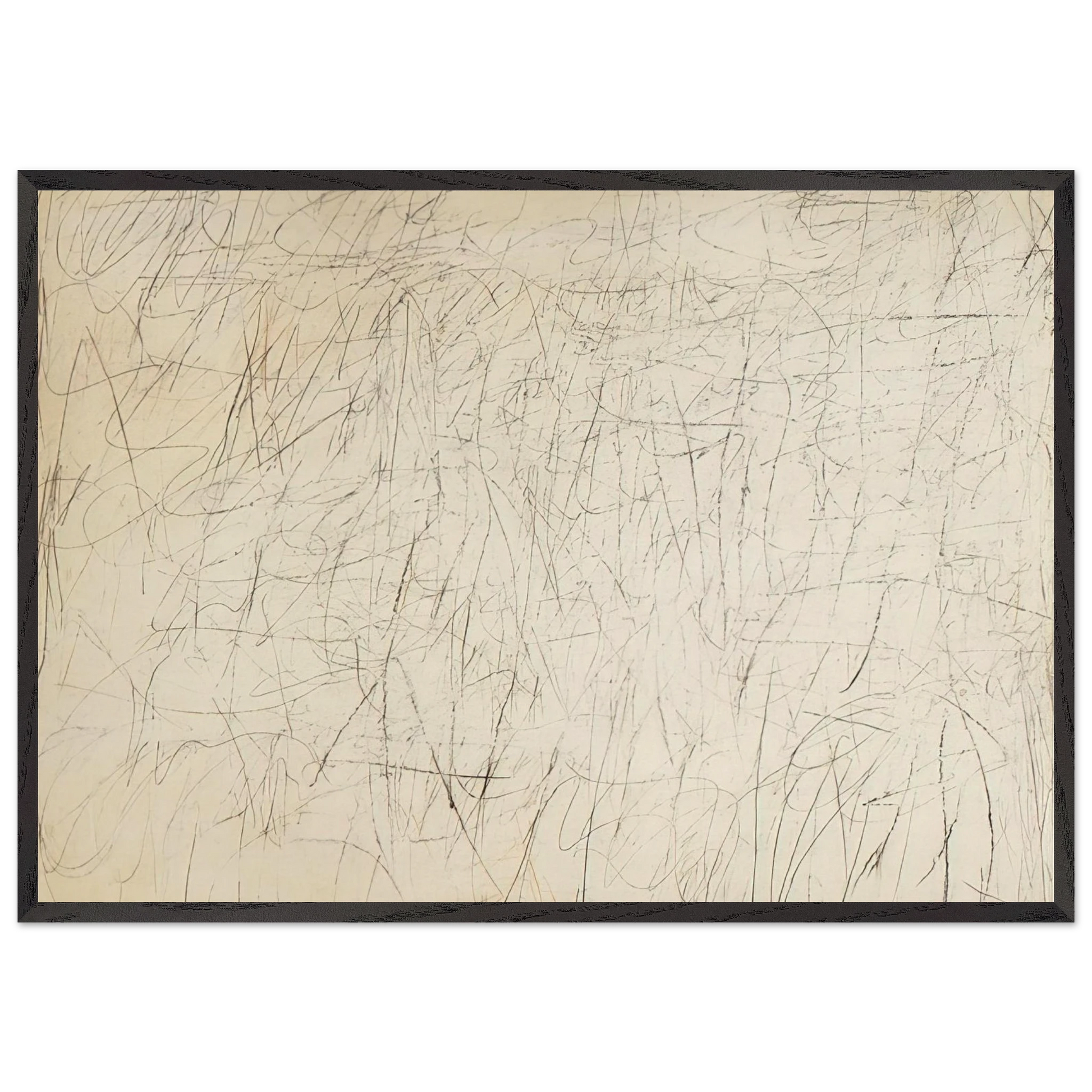 The Geeks - Cy Twombly Framed Art Print – Black Wooden Frame - Default Title - -Framed Art Print