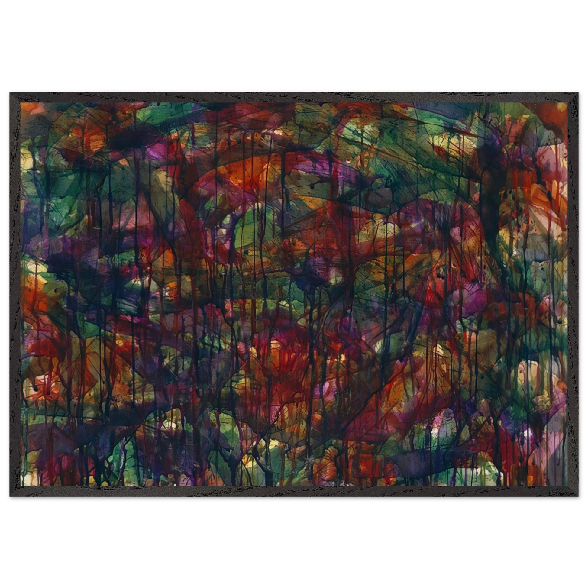 Untitled - 1957 N2 - Norman Bluhm Framed Art Print – Black Wooden Frame - Default Title - -Framed Art Print