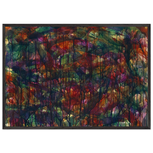 Untitled - 1957 N2 - Norman Bluhm Framed Art Print – Black Wooden Frame - Default Title - -Framed Art Print