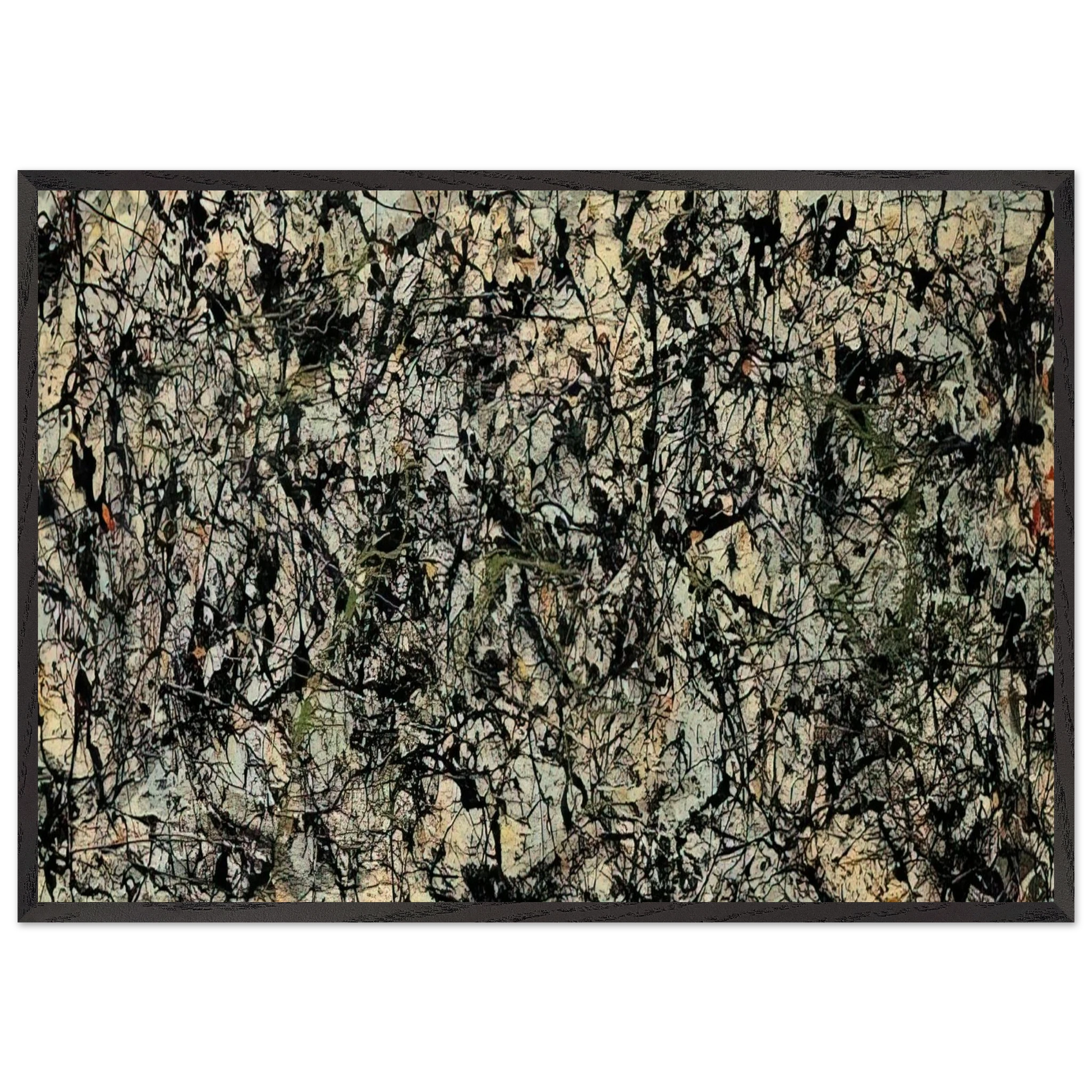 LUCIFER 1947 - Jackson Pollock Framed Art Print – Black Wooden Frame - Default Title - -Framed Art Print
