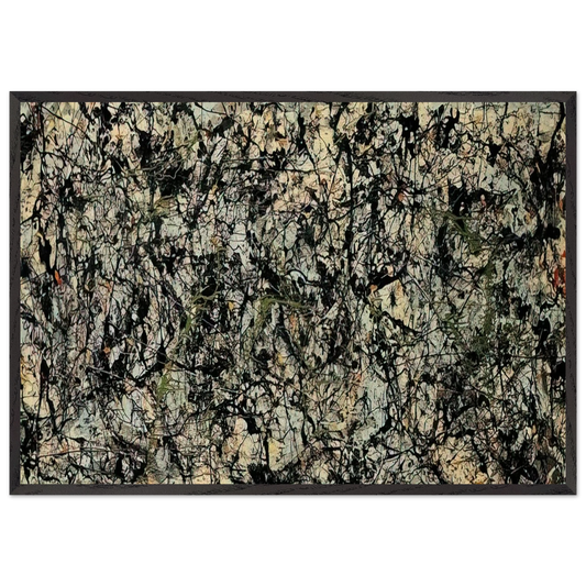 LUCIFER 1947 - Jackson Pollock Framed Art Print – Black Wooden Frame - Default Title - -Framed Art Print