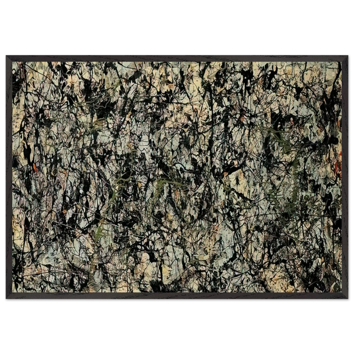 LUCIFER 1947 - Jackson Pollock 70x100 cm / 28x40 inches Framed Art Print – Black Wooden Frame