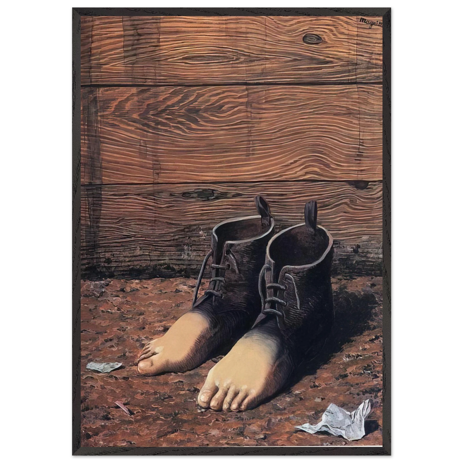 THE RED MODEL 1935 - Rene Magritte Framed Art Print – Black Wooden Frame - Default Title - -Framed Art Print