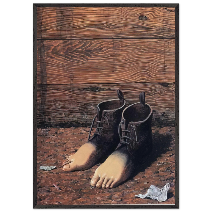 THE RED MODEL 1935 - Rene Magritte 70x100 cm / 28x40 inches Framed Art Print – Black Wooden Frame