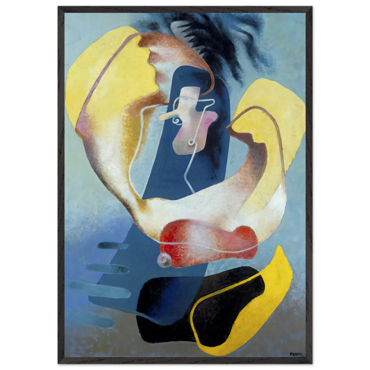 FIGURA NELLO SPAZIO I 1937 - Enrico Prampolini Framed Art Print – Black Wooden Frame - Default Title - -Framed Art Print