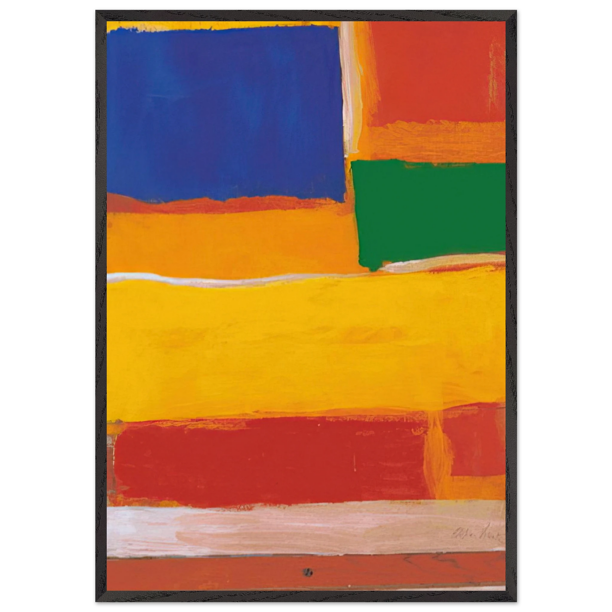 UNTITLED 1986 N2 - Esteban Vicente Framed Art Print – Black Wooden Frame - Default Title - -Framed Art Print