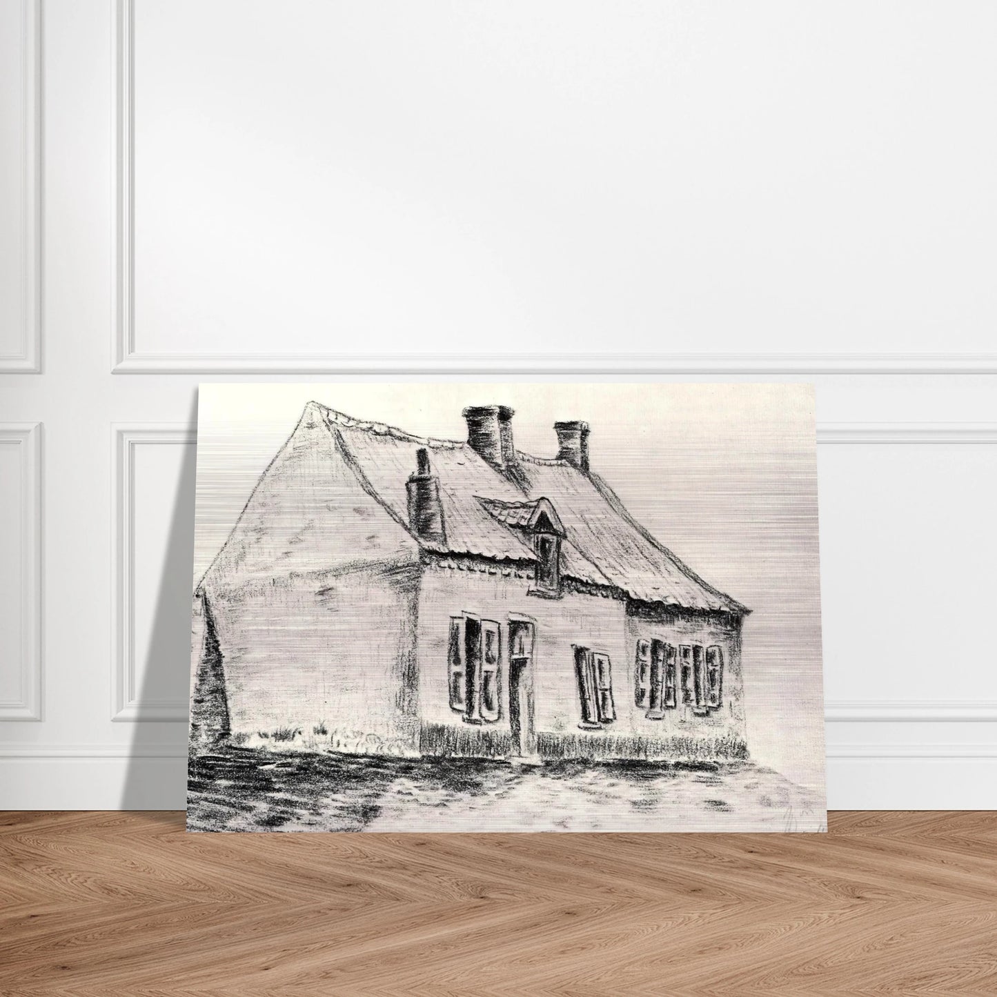 A house Magros - Vincent van Gogh Brushed Aluminum Print - 70x100 cm / 28x40 inches | Vincent van Gogh Aluminum Print | Vincent van Gogh Prints