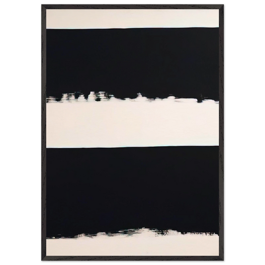 Gouache 2004 B-7 - 2004 - Pierre Soulages Framed Art Print – Black Wooden Frame - Default Title - -Framed Art Print