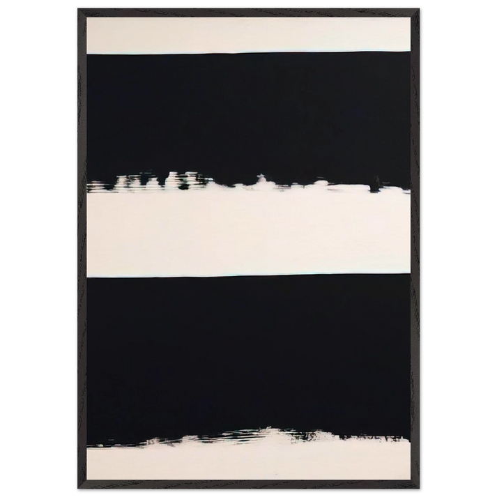 Gouache 2004 B-7 - 2004 - Pierre Soulages 70x100 cm / 28x40 inches Framed Art Print – Black Wooden Frame