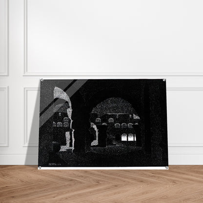 NOCTURNAL ROME COLOSSEUM - MC Escher Acrylic Print - 70x100 cm / 28x40″ inches | MC Escher Wall Art | MC Escher Prints