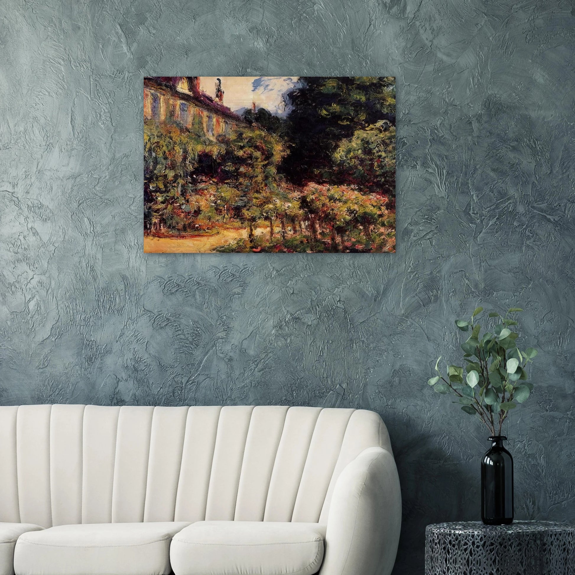 The Artist's House at Giverny - claude monet Brushed Aluminum Print - 70x100 cm / 28x40 inches | claude monet Aluminum Print | claude monet Prints