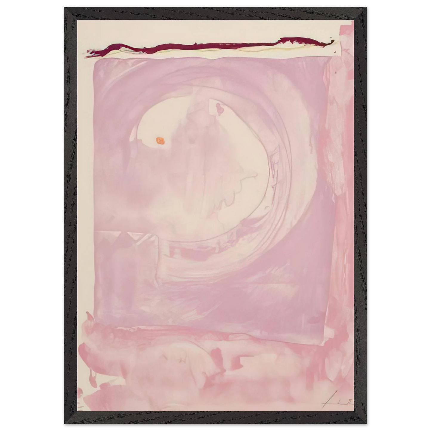 Helen Frankenthaler - Reflections IX - 1995 Wall art - 15x20 cm / 6x8 inches - Premium Wooden Framed Poster With Fine Art Paper - Wood frame