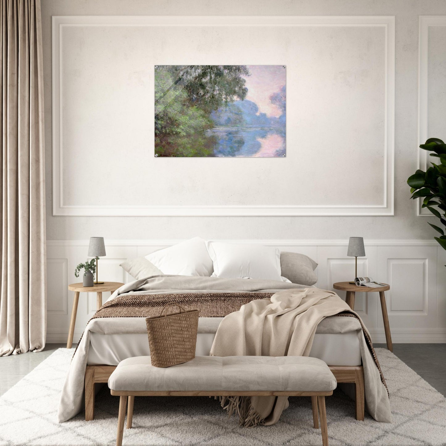 Morning on the Seine near Giverny - claude monet Acrylic Print - 70x100 cm / 28x40″ inches