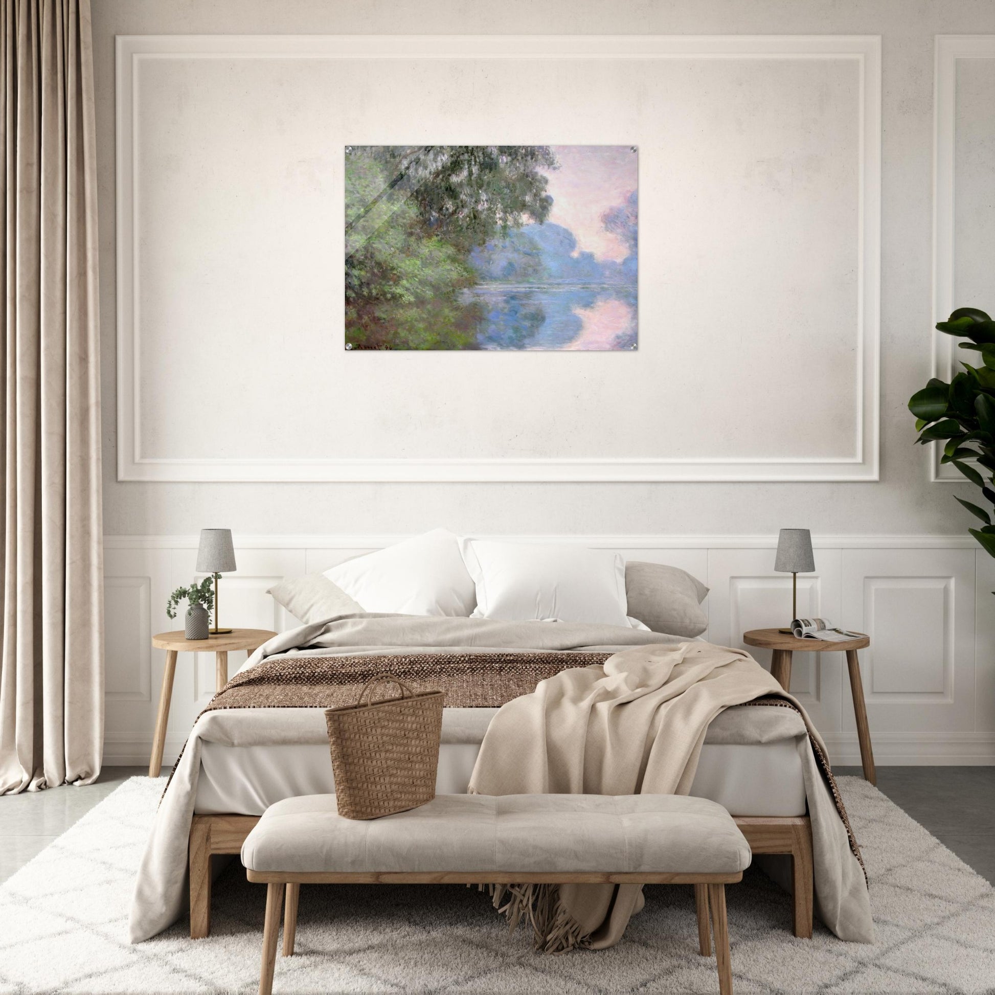 Morning on the Seine near Giverny - claude monet Acrylic Print - 70x100 cm / 28x40″ inches